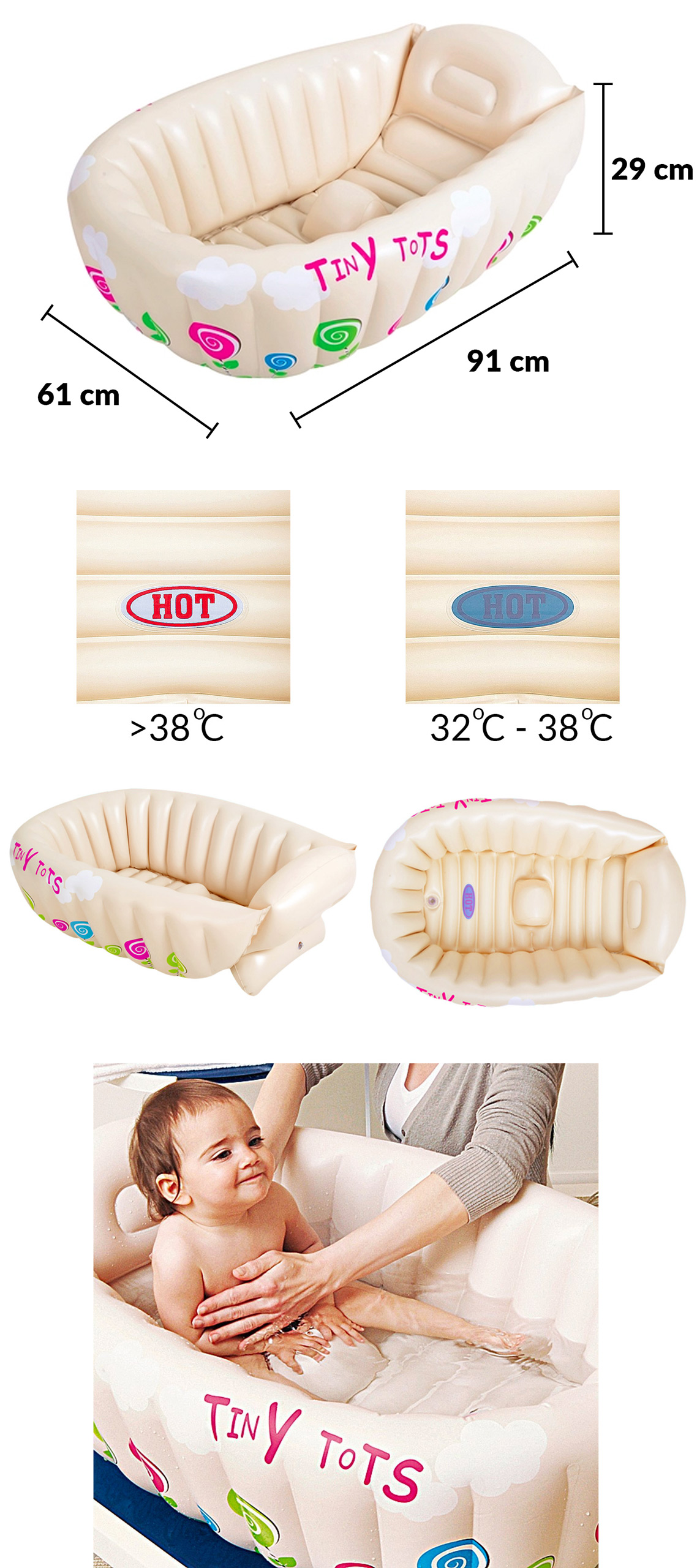 Podróżna Dmuchana Wanienka Turystyczna do Mycia Kąpieli dla Dzieci 17118 EAN (GTIN) 9781151063427