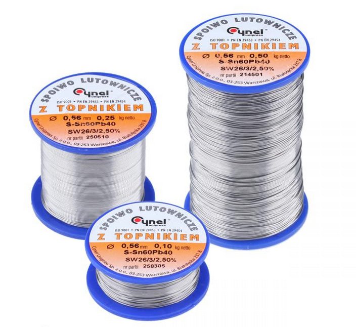 

Cyna 1.5mm/250g Sn60Pb40 Cynel LUT0009-250