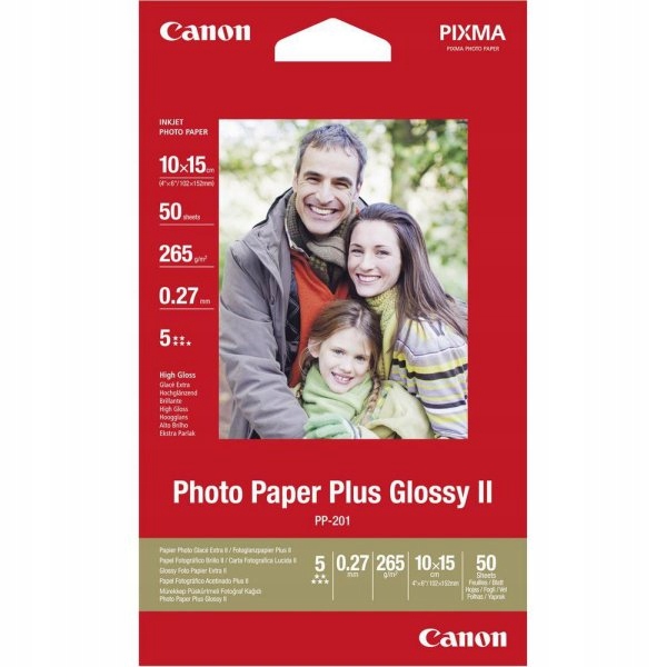 

Papier Canon Plus Glossy Photo 10x15cm 50ark 265g!