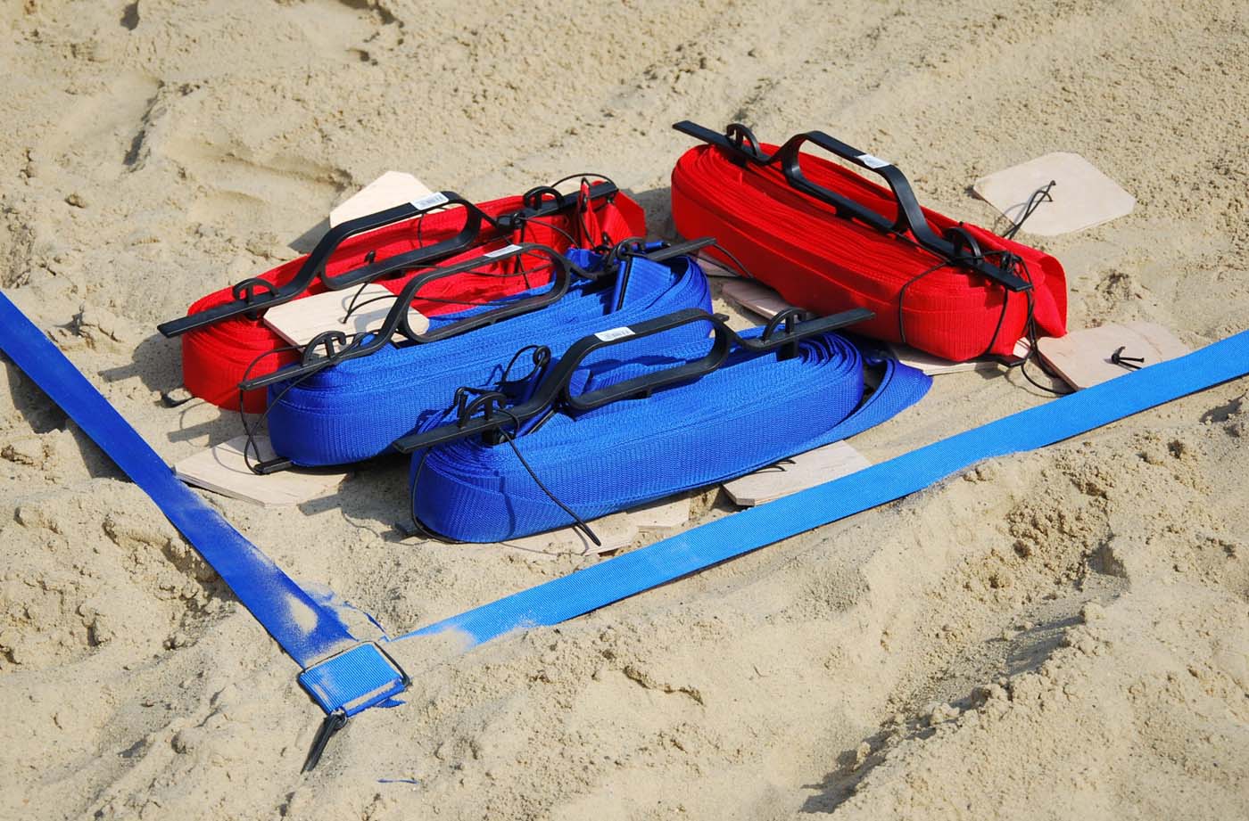 POLSKI ZESTAW do SIATKÓWKI PLAŻOWEJ LINIE + SIATKA Marka Marko_II