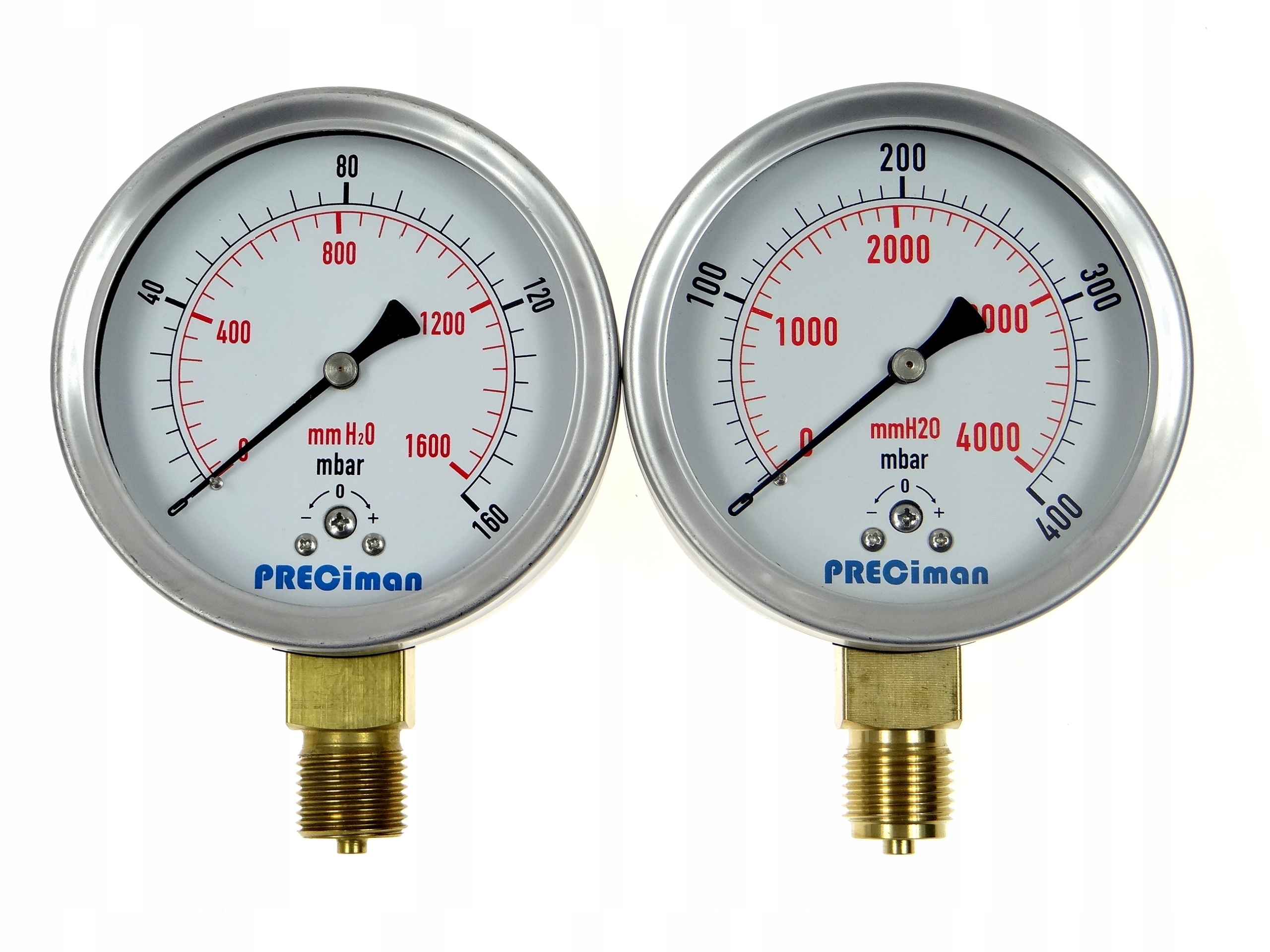 Манометр 100-250-400-600 мбар Фи 100мм 1/2