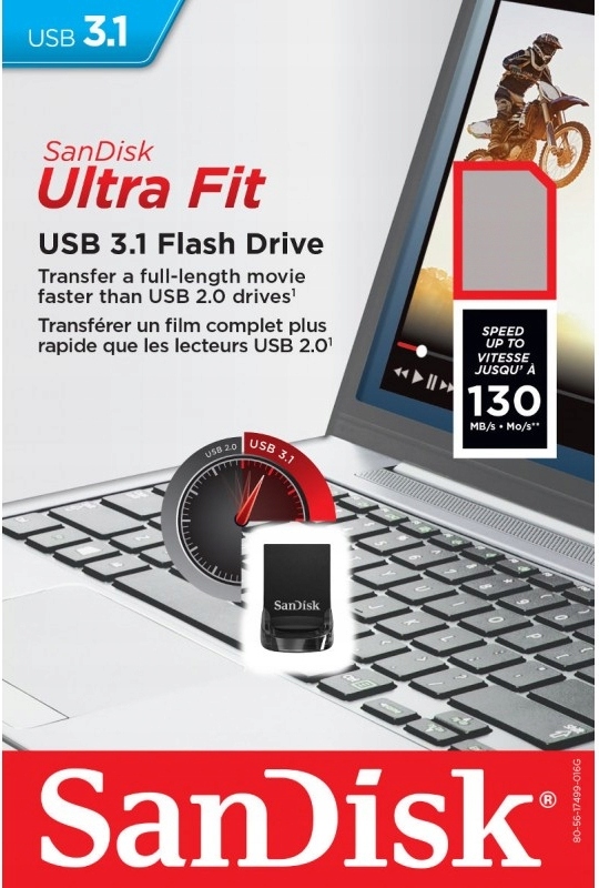 Pendrive SANDISK Cruzer Ultra Fit 64GB Model Ultra Fit