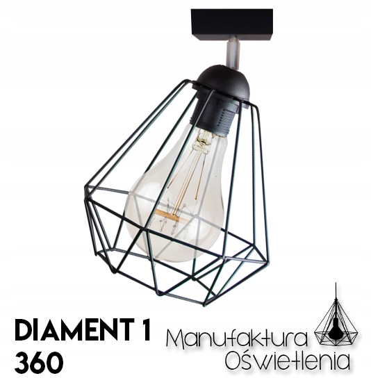 KINKIET PLAFON LAMPA LOFT EDISON DRUCIAK DIAMENT Zasilanie sieciowe