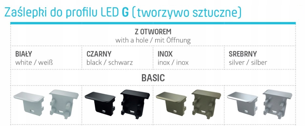 ZAŚLEPKA DO PROFIL ALUMINIOWY LED A,B,C,D,H,X,Y,Z Marka Smartled