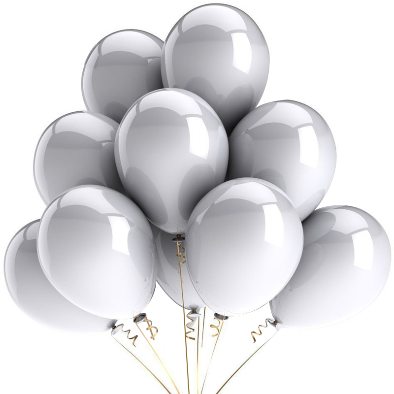 

Balony srebrne 34 cm 10 Sztuk balon Ślub Urodziny