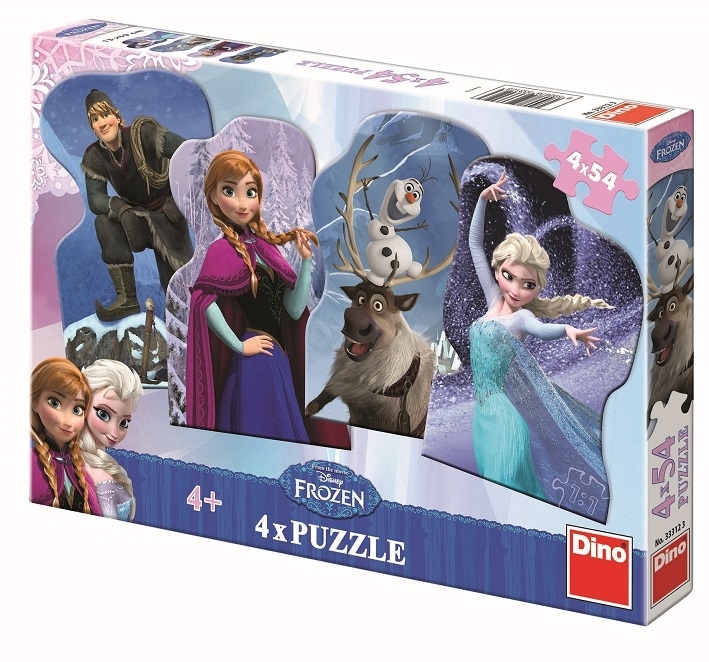 Puzzle Frozen 4 x54 el. nowe dla dzieci bajkowe ok