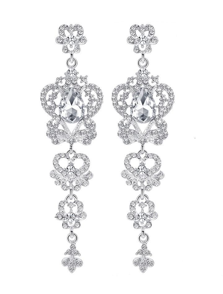 KOMPLET KOLCZYKI+ BRANSOLETKA, SREBRNY Z CYRKONIAM Materiał Posrebrzany