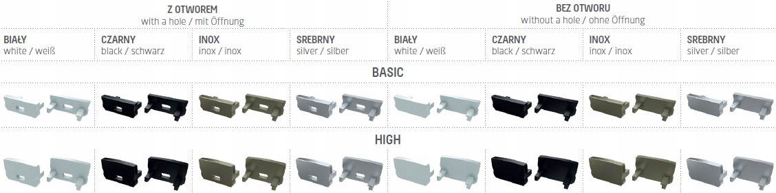 ZAŚLEPKA DO PROFILU ALU A B C D G H X Y Z Marka Lumines