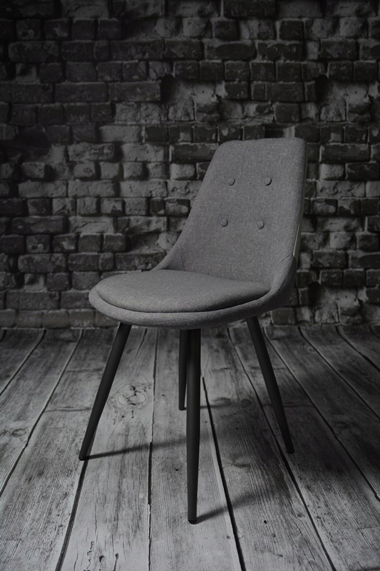 Krzesło Dankor Design MEZI jasny szary nogi grafit Liczba krzeseł w zestawie 1