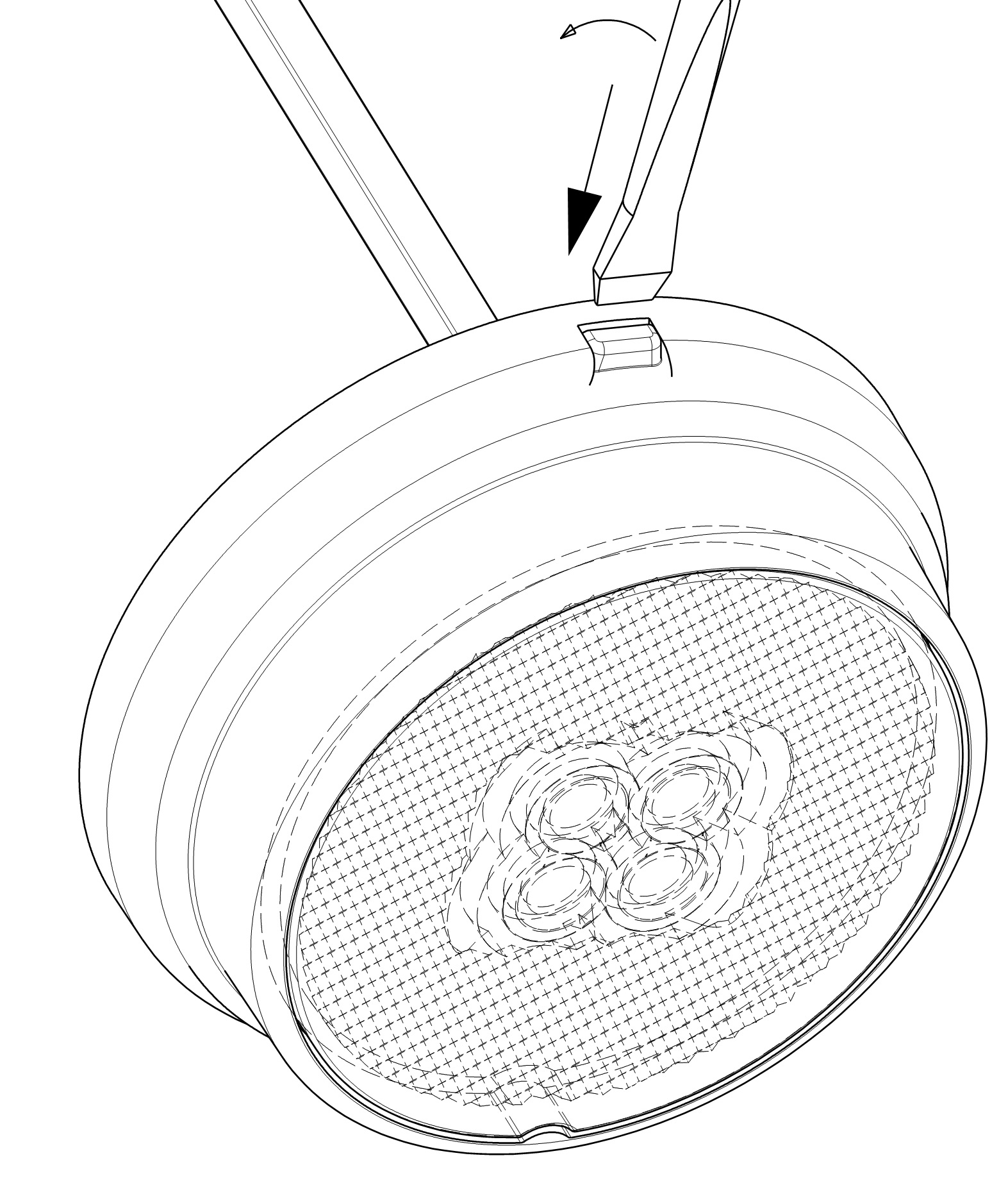 LAMPA OBRYSOWA DIODOWA LED 12/24V Kolor pomarańczowy