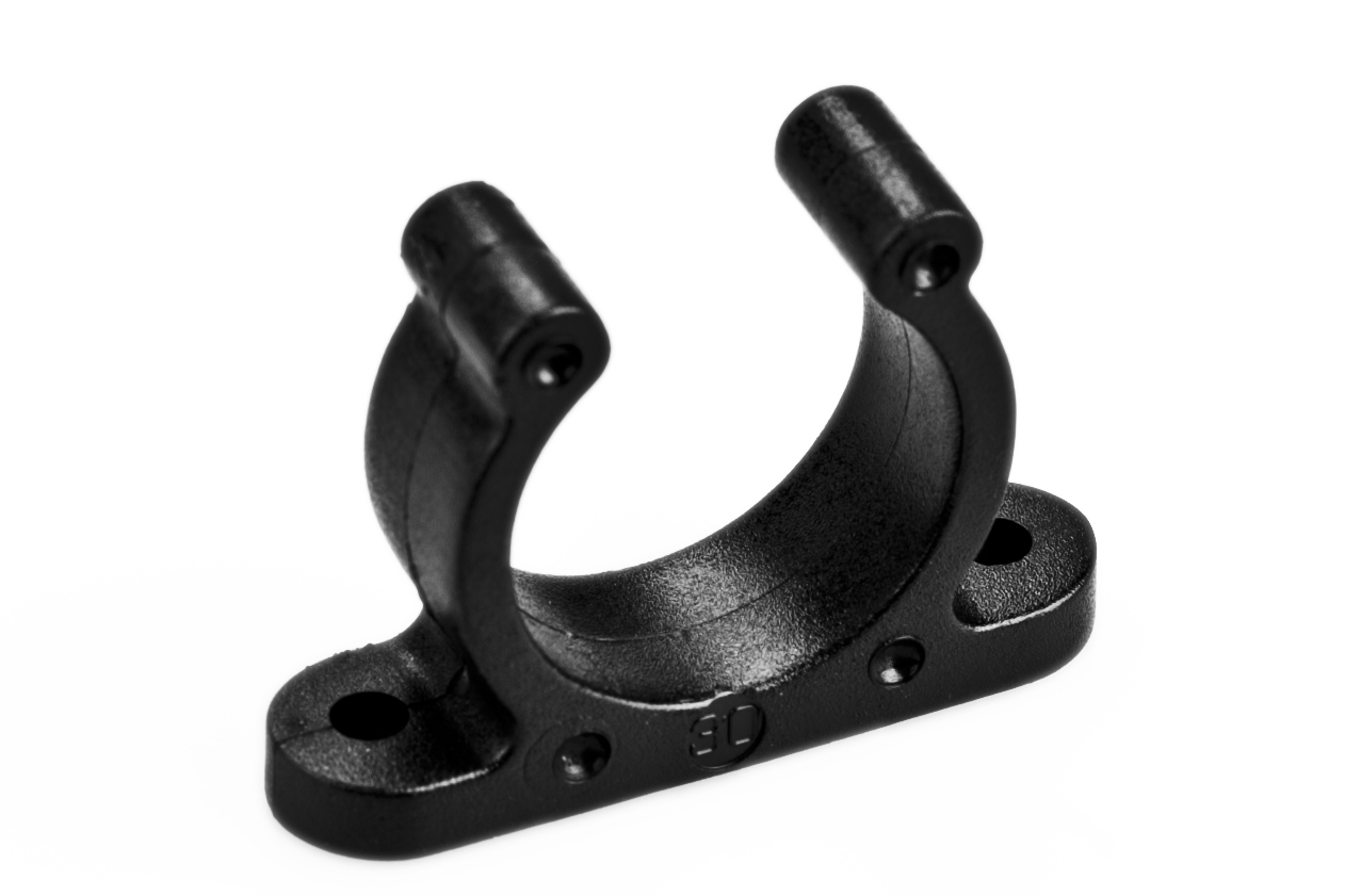 PLASTIKOWY CZARNY UCHWYT ZACZEP NA BOSAK PAGAJ WIOSŁO 30 mm Nuova Rade