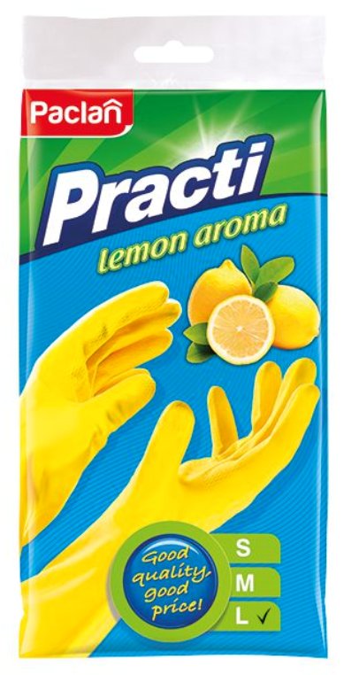 RĘKAWICE GUMOWE ZAPACHOWE ROZM. "L" CYTR