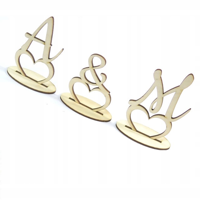 

Litery Inicjały Pary Młodej Na Stół Sklejka KD78