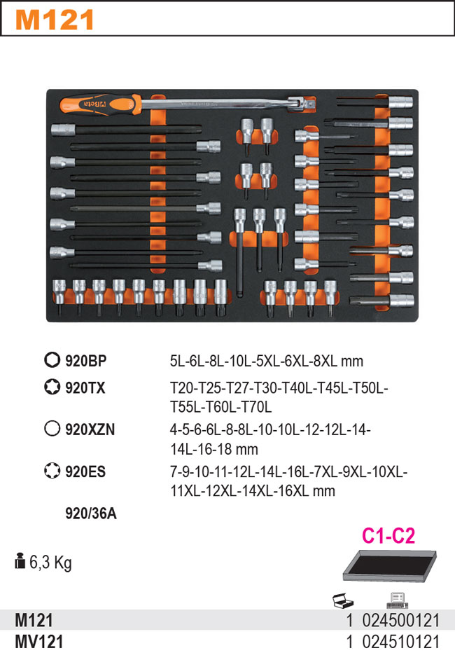 BETA NASADKI HEX TX XZN SPLINE WKLAD DO WOZKA M121 Mark Beta
