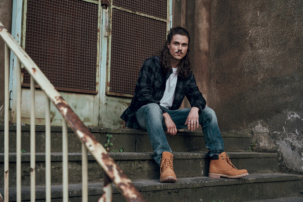 Koszula Brandit Checkshirt black/grey L Rękaw długi rękaw