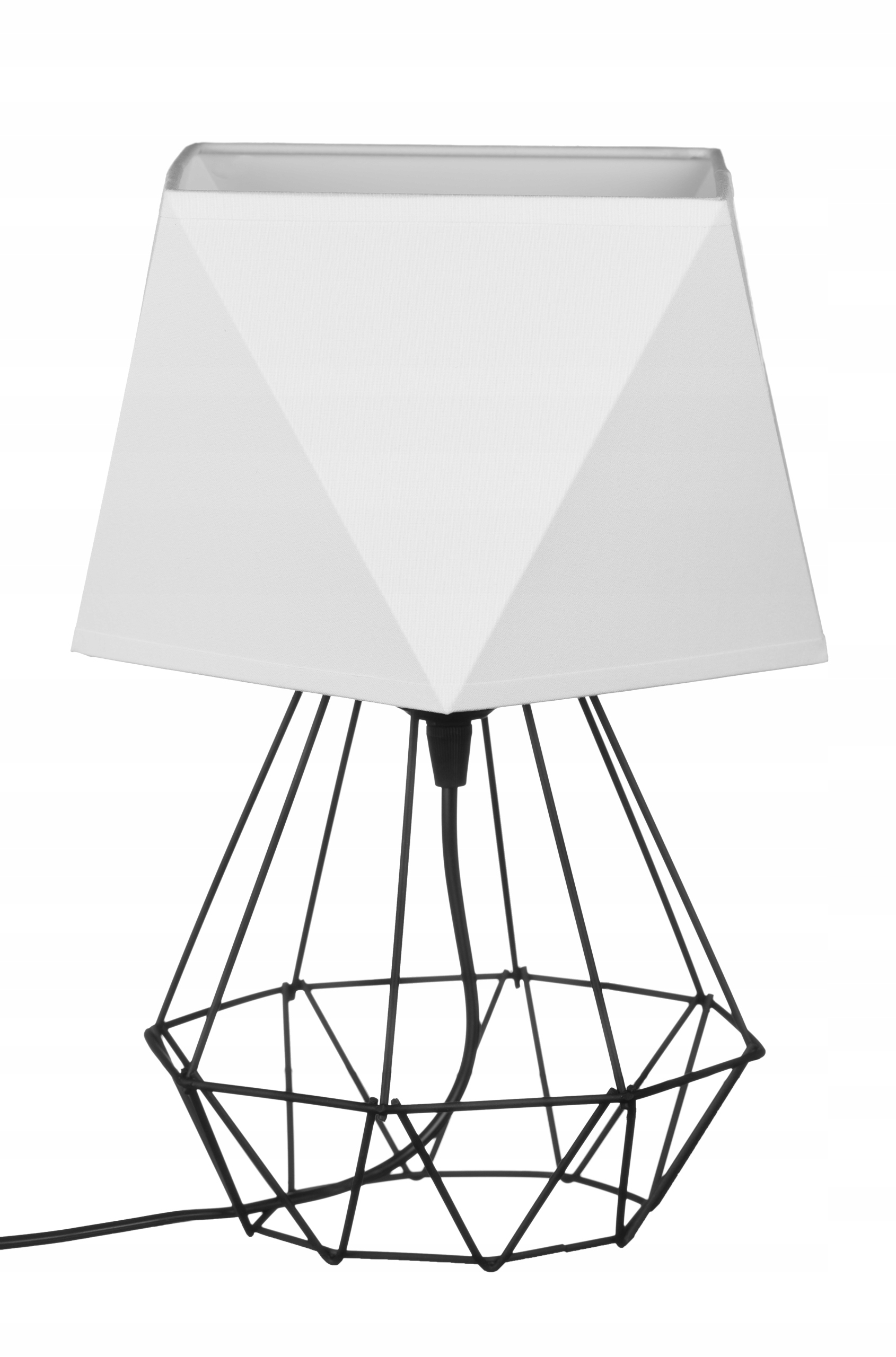 

Lampka nocna Loft abażur Diament druciana Biała