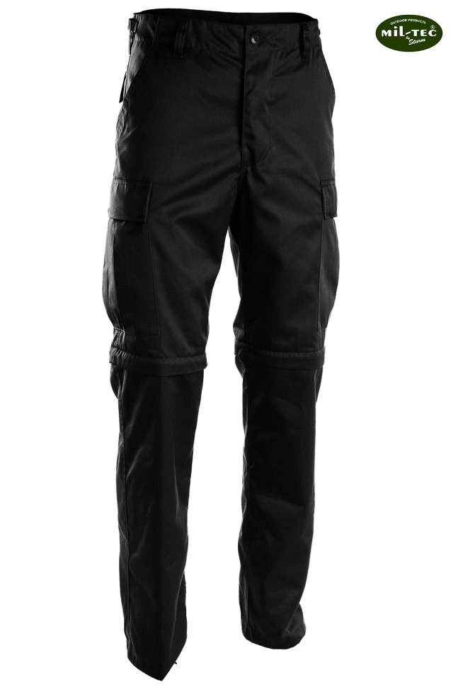 Trekkingowe SPODNIE BDU 2w1 ZIP OFF Czarne - XL Długość nogawki długa