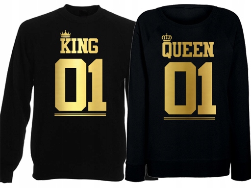 

Bluzy dla par King Queen Zakochanych Walentynki