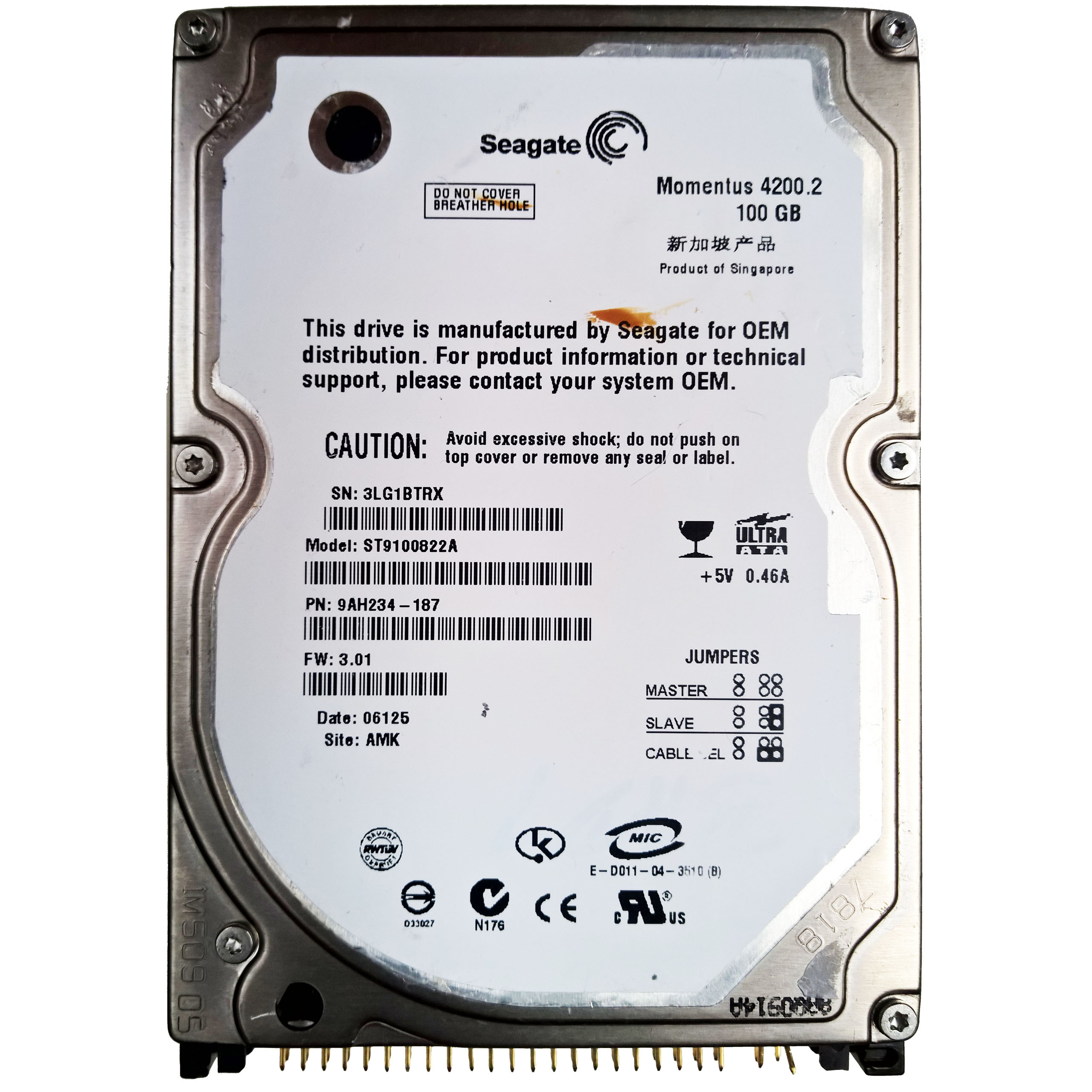 SEAGATE ST9100822A | FW 3.01 | darca RfK