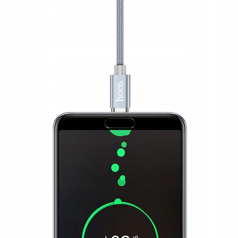KABEL MAGNETYCZNY HOCO 100CM 2A USB MICRO-USB Kolor srebrny