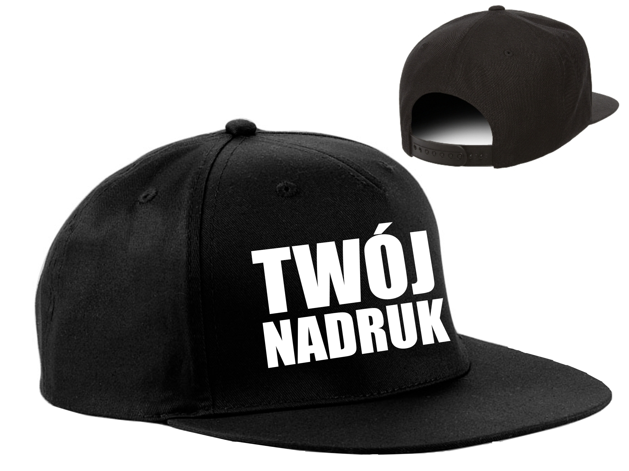 

Czapka Z Daszkiem Snapback Napisem Nadrukiem Logo