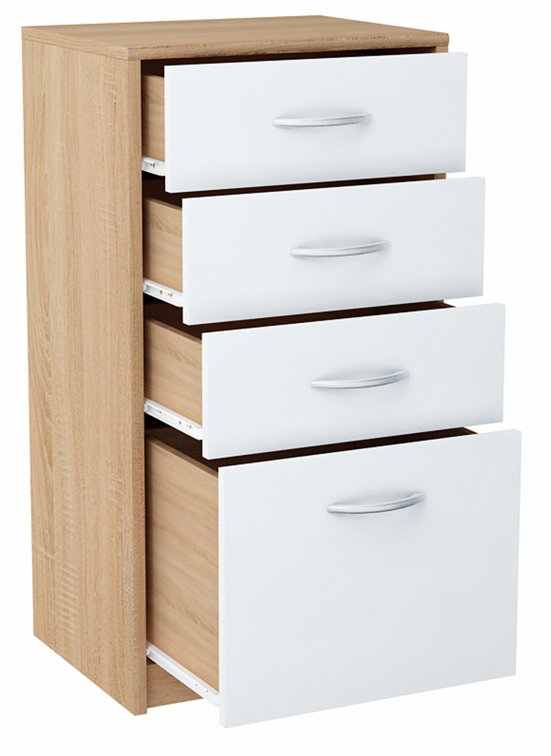 Komoda szafka 45cm 4S BIAŁY-SONOMA 4 szuflady ROB Szerokość mebla 45 cm