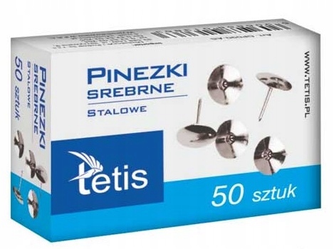 

Tetis pinezki srebrne 50 sztuk GP090-AS