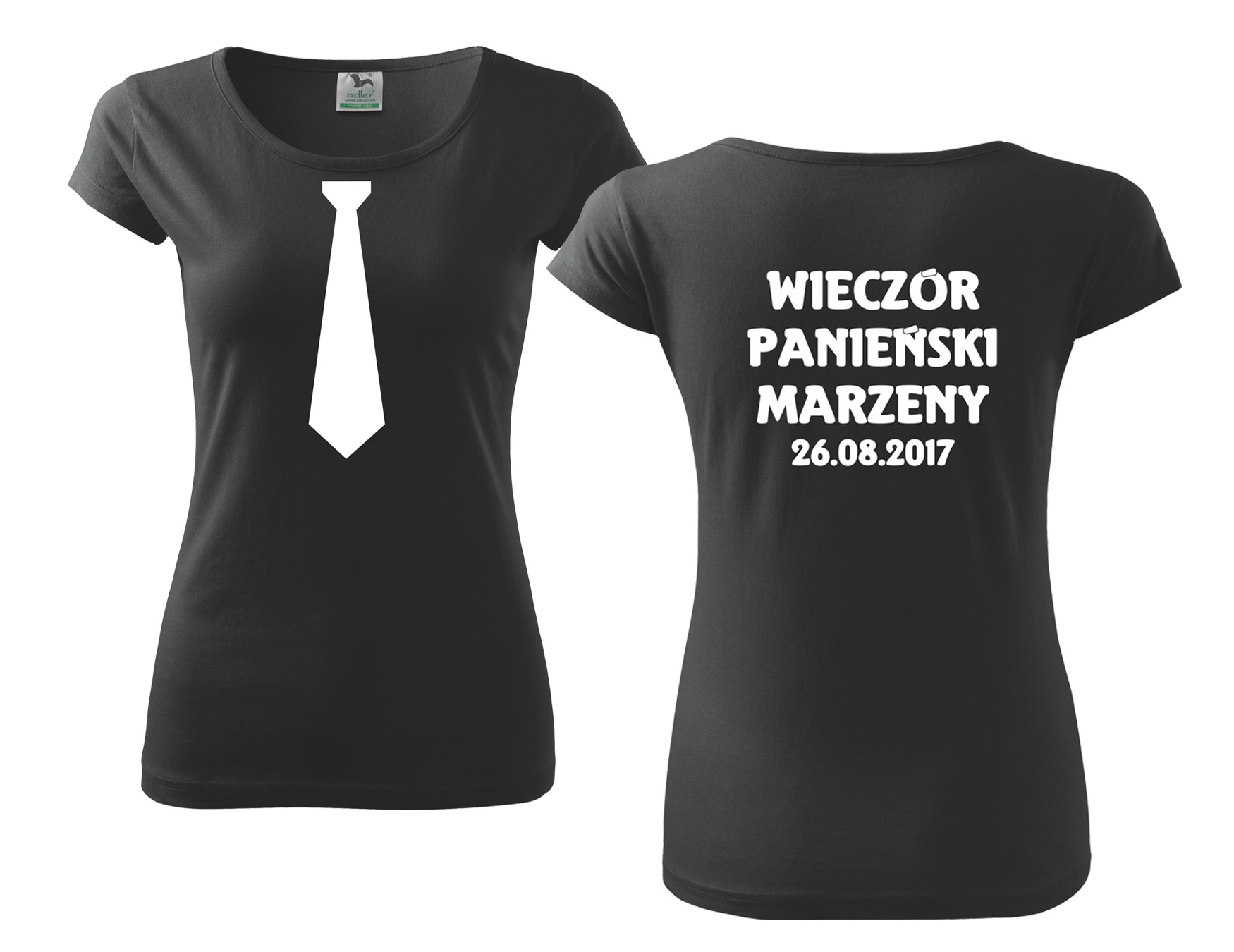 

Koszulka nadruk Wieczór Panieński data imię L