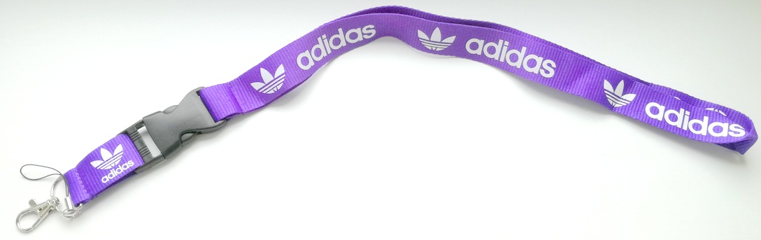 

Smycz smyczka do kluczy, telefonu Adidas fioletowa