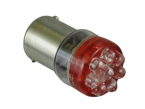

żarówka 8 Led Ba15s P5W R10W R5W czerwona 24V Rs