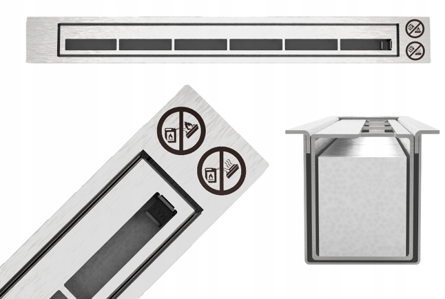 DŁUGI BIOKOMINEK PALNIK LINIOWY 53cm certyfikatTUV Wysokość 8 cm