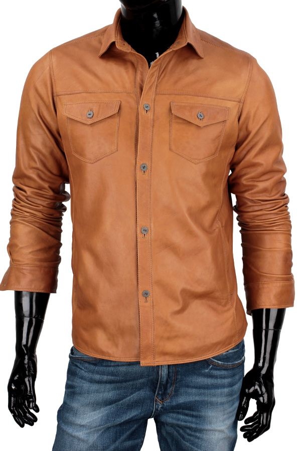 Koszula Skórzana Męska Na Lato DORJAN WIL084 S Marka Dorjan