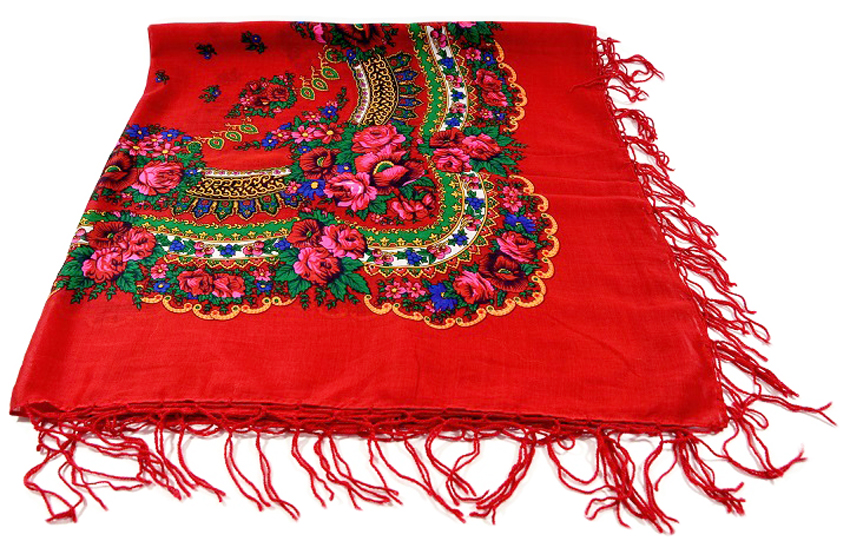 

Chusta Góralska Ludowa Apaszka Szal Folk 125x125cm