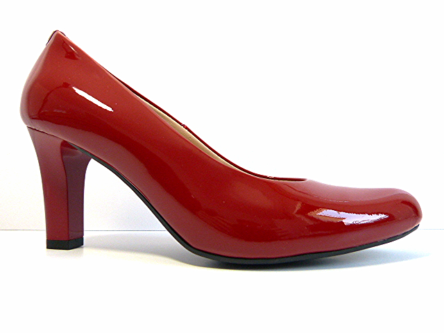 Boty Sala 37 Červené lodičky barva červená Ferrari kůže široké Bl