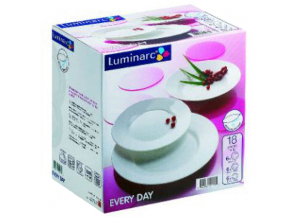 

05673 Luminarc Every Day Zestaw Serwis Obiadowy 18