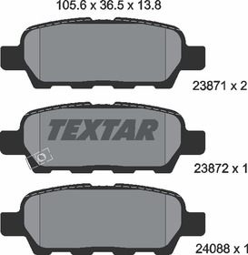 КОЛОДКИ TEXTAR Tył NISSAN QASHQAI X - TRAIL TIIDA Сторона кабіни tył foto 0