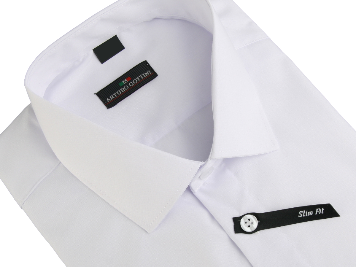 KOSZULA BIAŁA GŁADKA 35/36 164-170 SUPER SLIM Marka inna