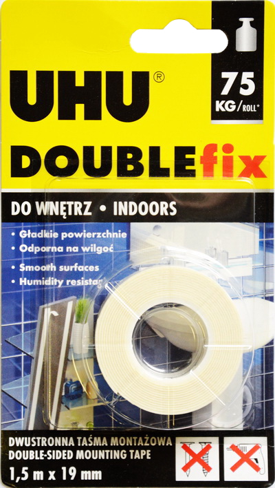 

Mocna Taśma Montażowa Uhu Double fix 19mm x 1,5m
