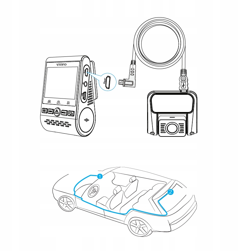 KABEL SYGNAŁOWY VIOFO A129 PLUS DUO 6M Model A129 PLUS 6m Normal