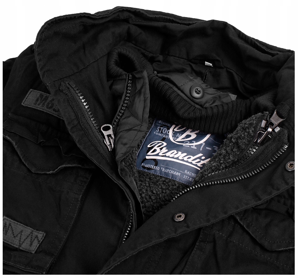 KURTKA MĘSKA WOJSKOWA BRANDIT M65 GIANT PARKA 3w1 Czarna XL Kolor czarny