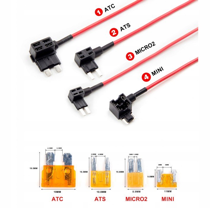 4x Przejściówka do skrzynki bezpieczników VIOFO Numer katalogowy producenta 4x FUSE VIOFO