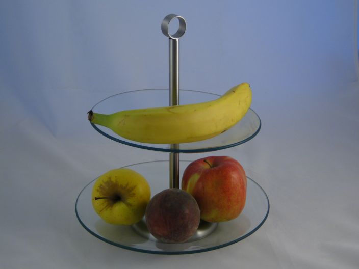 PATERA SZKLANA 3 poziomowa zaokrąglone talerze Marka Kinghoff