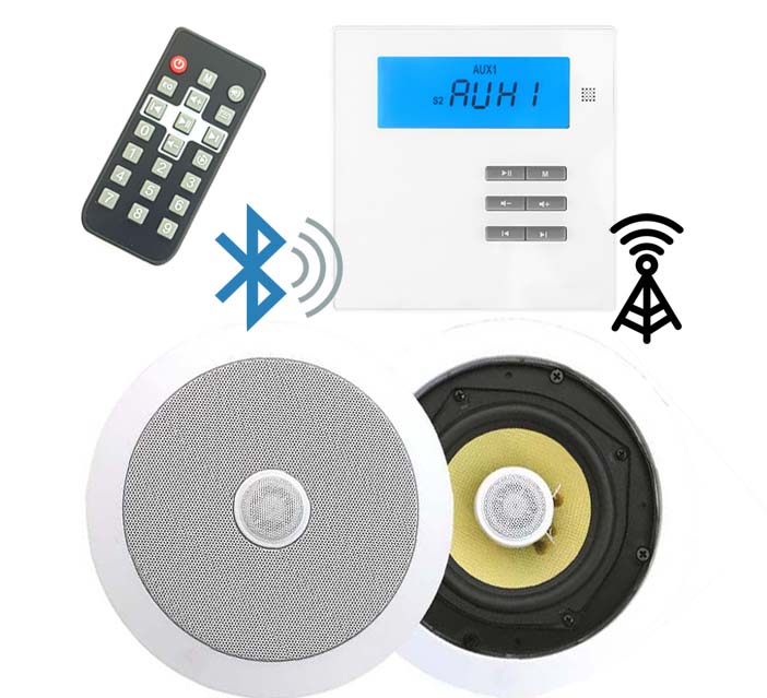 P2 Podomietkové Rádio S BLUETOOTH/SD/USB-MP3 Biele