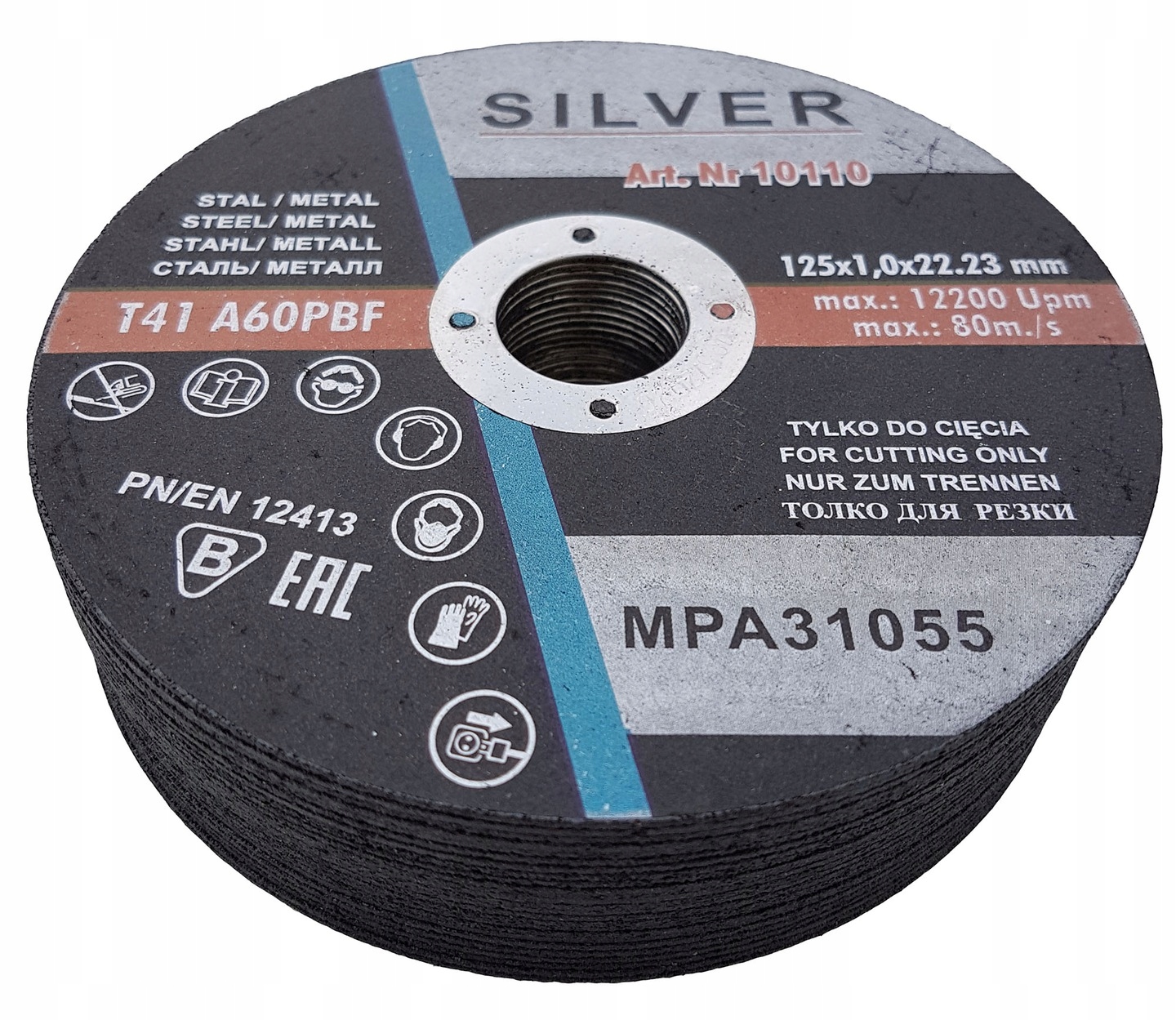 

Tarcza Do Cięcia Metalu Stali 125x1 Silver 25 Szt
