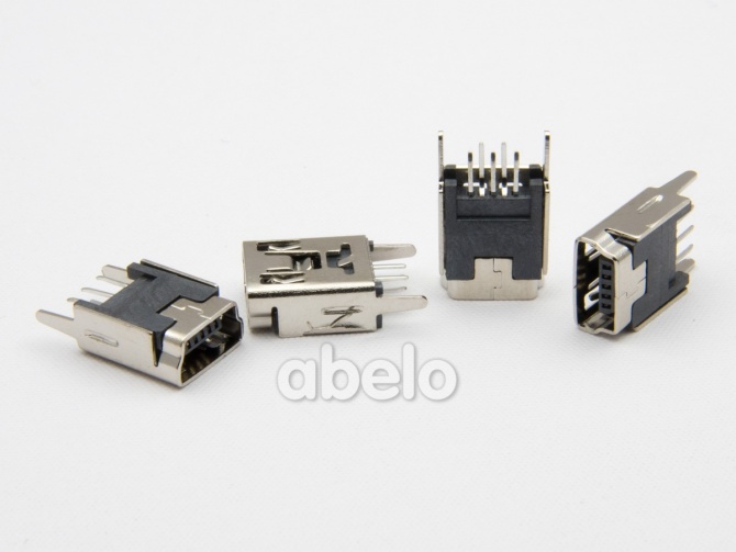 GNIAZDO MINI USB TYP B 5+4 PIN DIP KĄTOWE gu27 Producent Singatron Foxconn