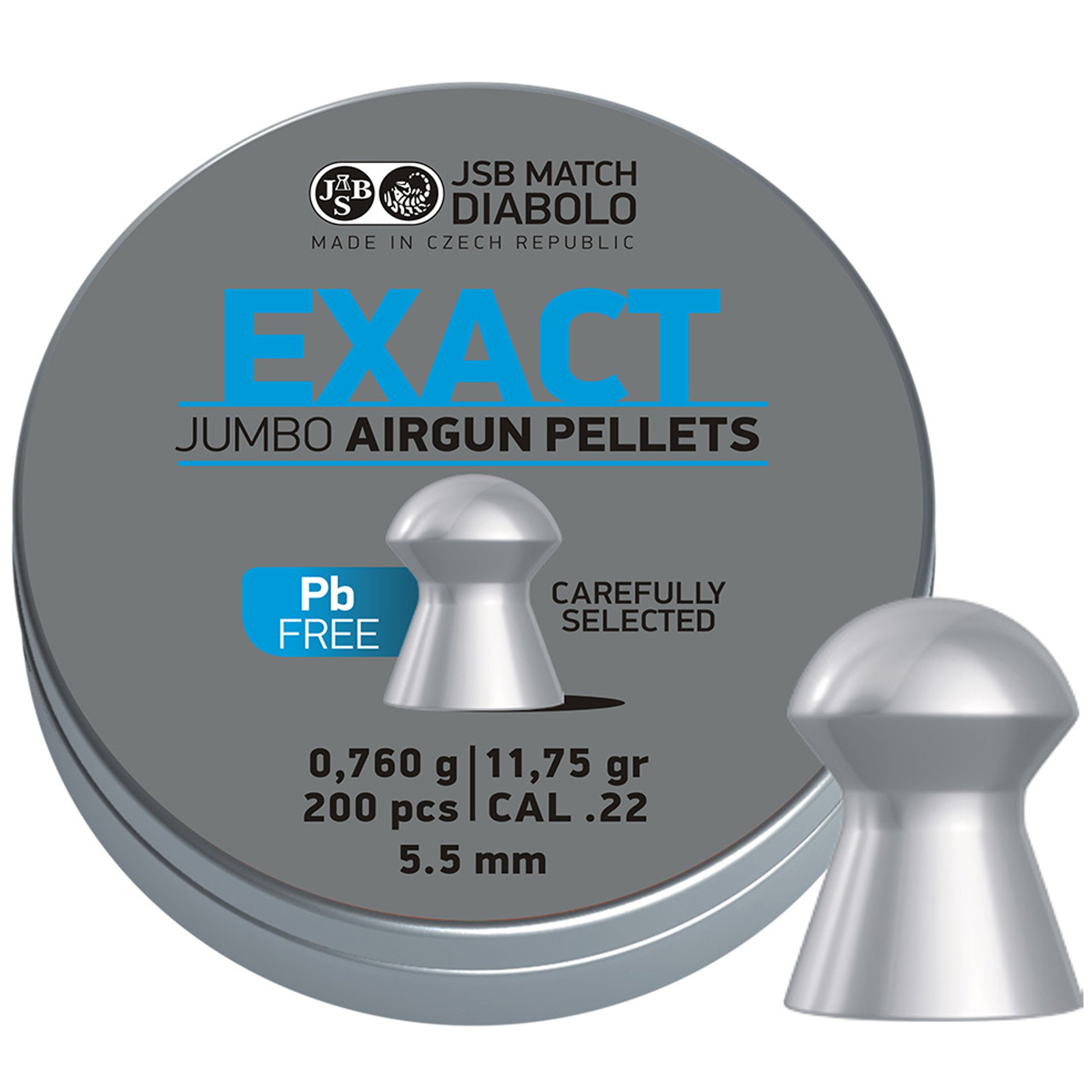 

Śrut Jsb Exact Jumbo Pb Lead Free 5,5 mm diabolo