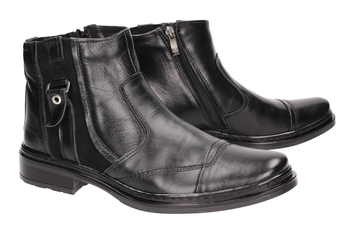 SZTYBLETY TRZEWIKI ZIMOWE POLSKIE SKÓRA 366 CZ 44