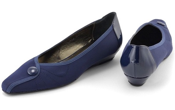 ANNA POLLEN _AMANTE czółenka stretch lakier granat Rozmiar 36,5