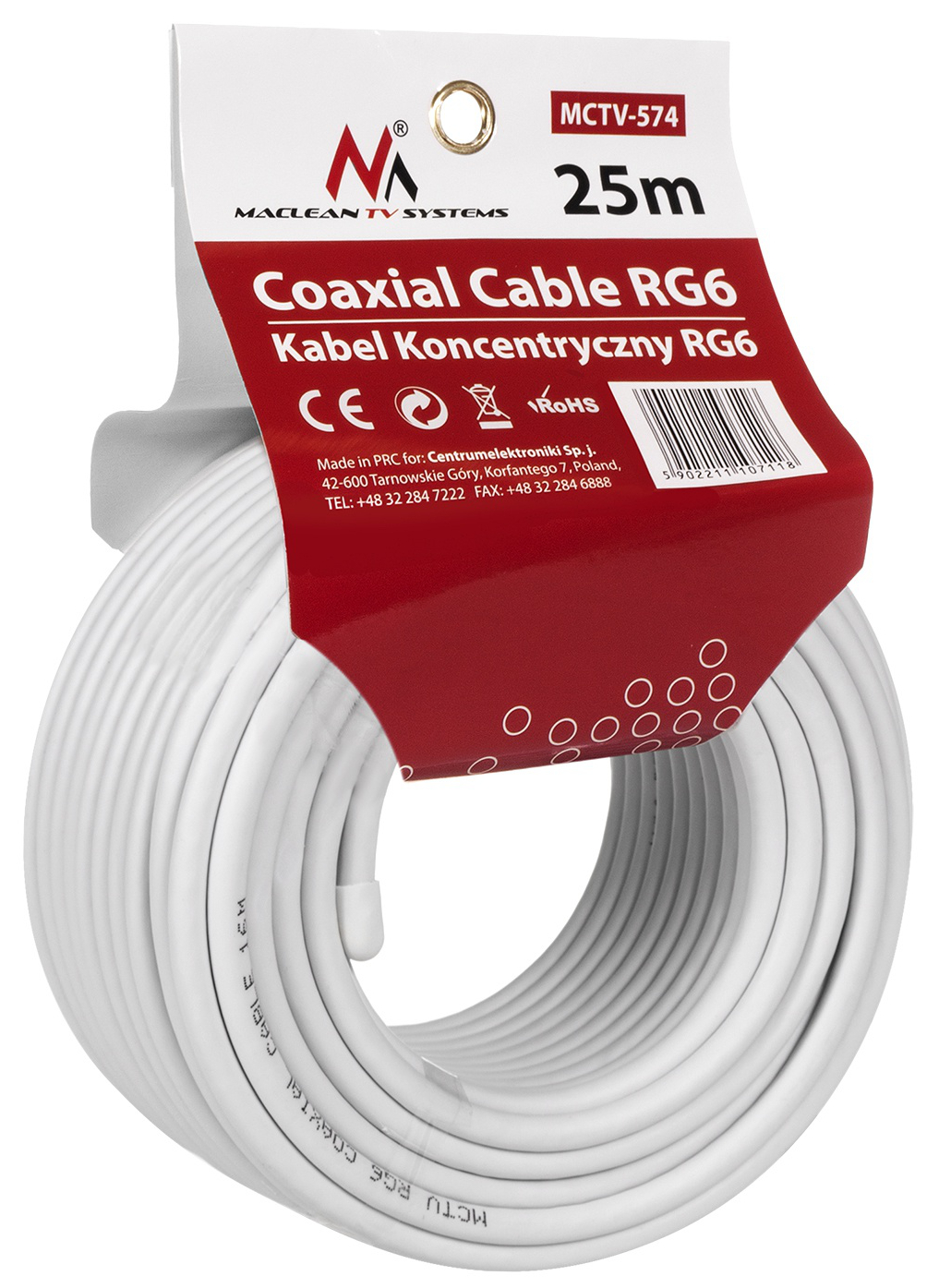 

Kabel Satelitarny Antenowy RG6U 25M Bydgoszcz