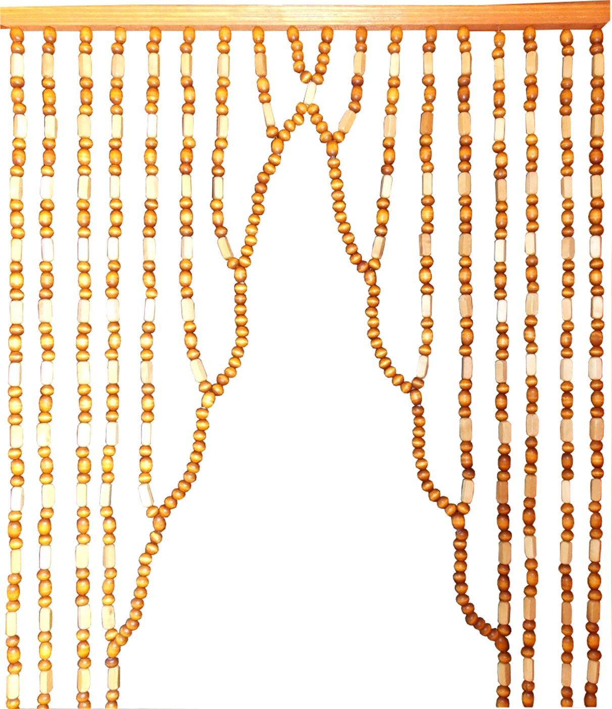 ZASŁONKA DO DRZWI KOTARA -DREWNO- KORALIKI - 100cm Marka Polska